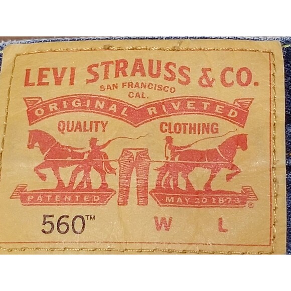 Levi's 560 Jeans Men's Size 46x32 Loose Comfort Fit Tapered Blue Denim (45x31) - Picture 7 of 7